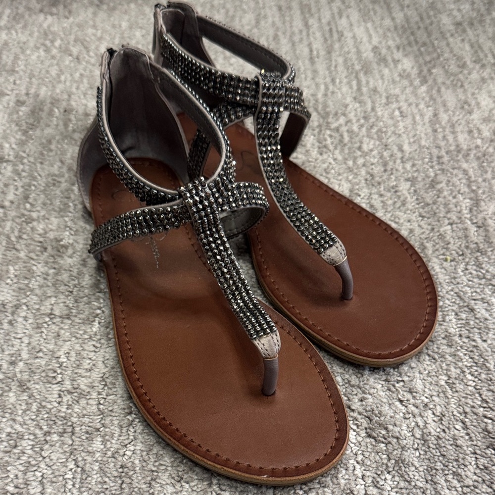 Jessica Simpson crystal sandals sz 8